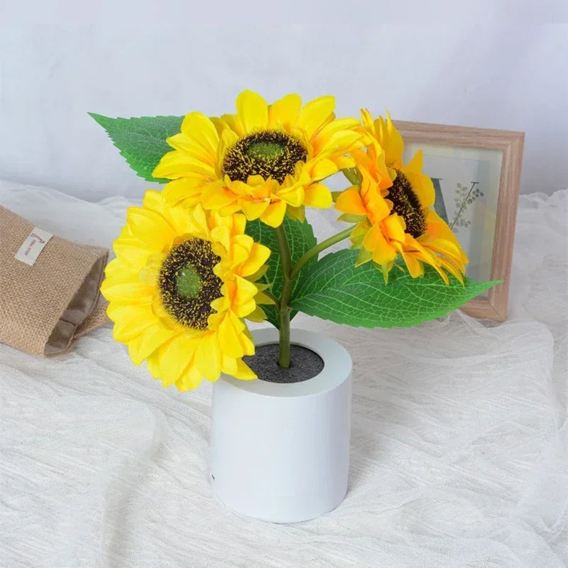 Golden Hour Sunflower Lamp
