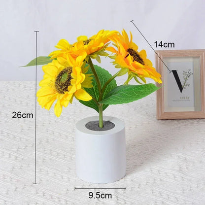 Golden Hour Sunflower Lamp